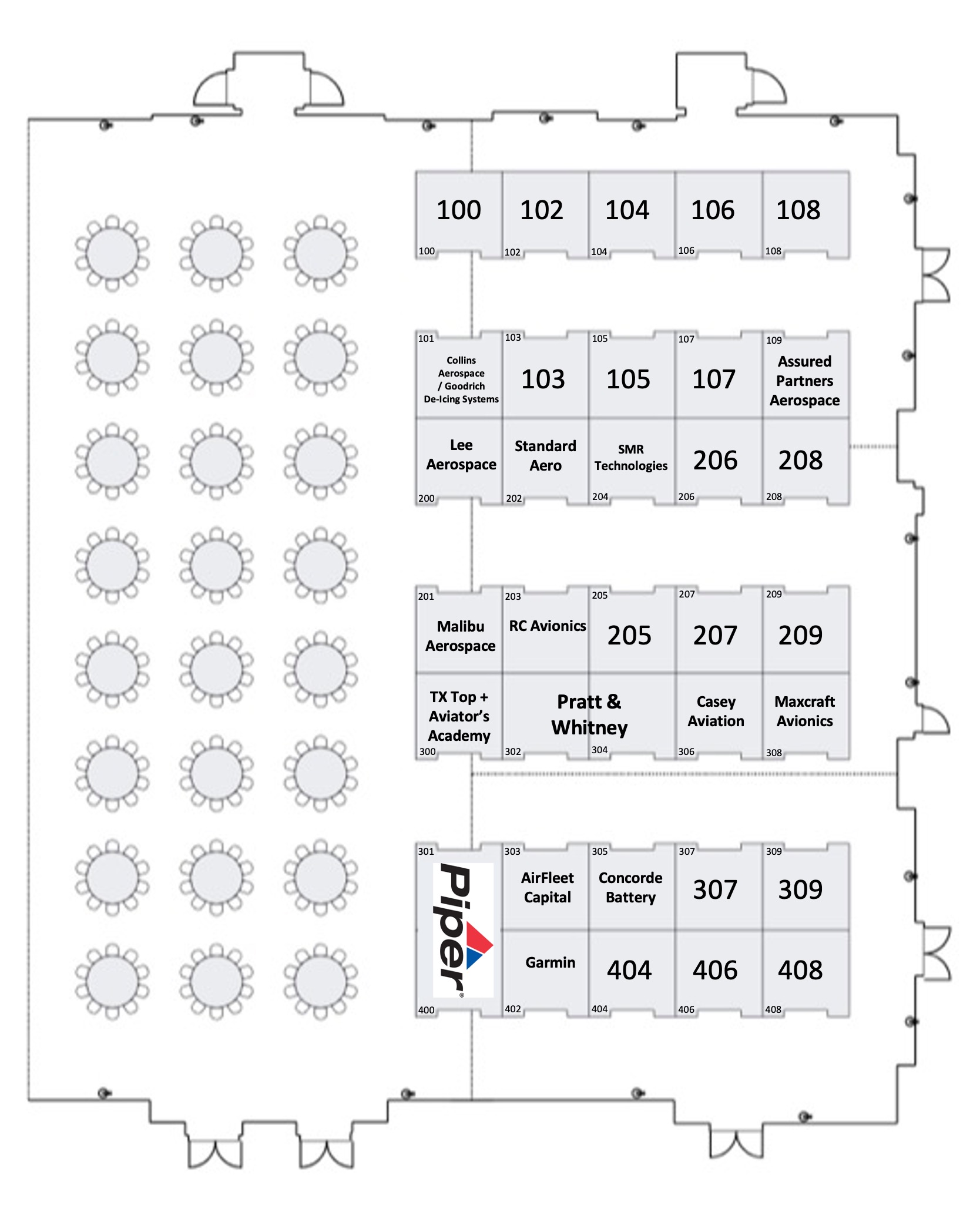 EXHIBIT HALL LAYOUT