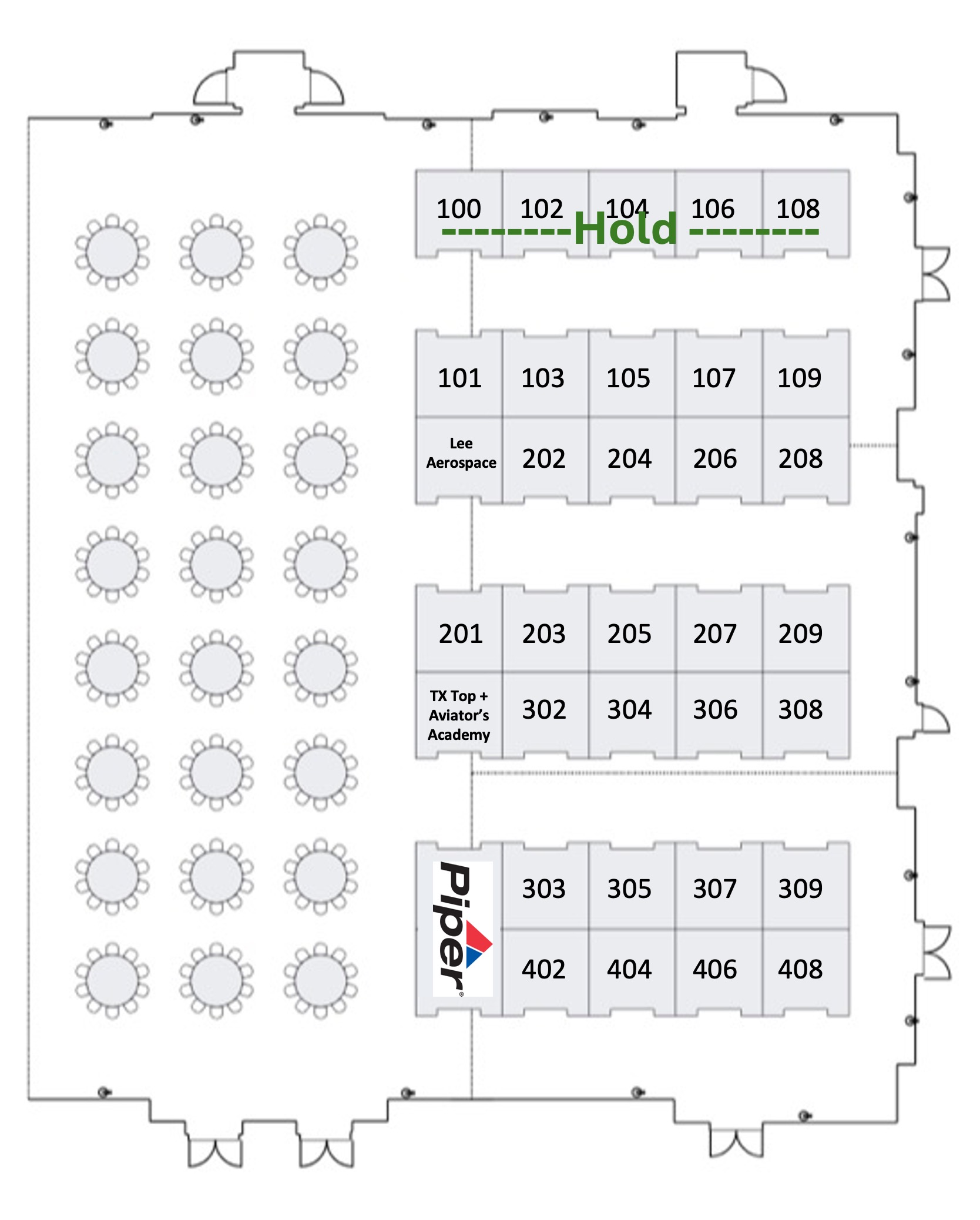 PMOPA Convention Exhibit Hall Diagram